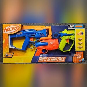 NERF Blaster Toy Set - Blue, Orange, Green